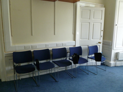 Room G.01 is a tutorial room located on the ground floor of 21 George Square