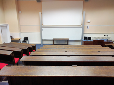 Room LG.34 is a lecture theatre located on the lower ground floor of Paterson's Land.