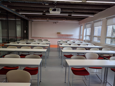 2.2 is a Tutorial Room located on the 2nd level of Lister Learning and Teaching Centre